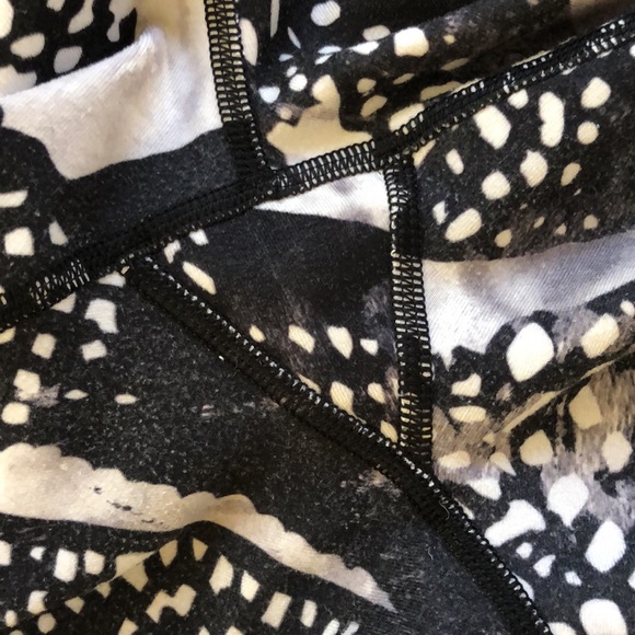 LULULEMON ATHLETICA Static Mist White Black Wunder Under Crop III Leggings - Picture 7 of 16